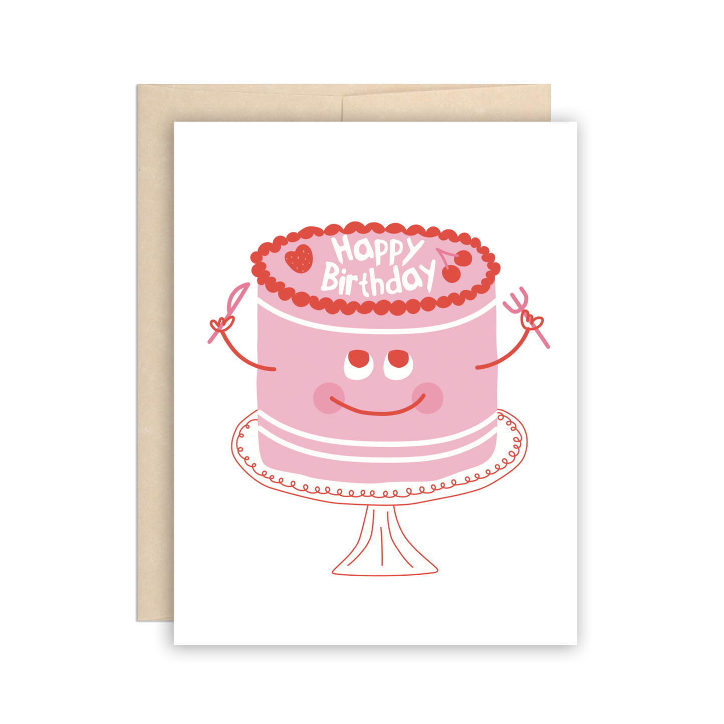 Funny Face Layer Cake Birthday Card