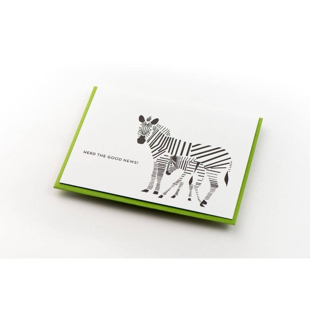 Zebra Modern Baby Card