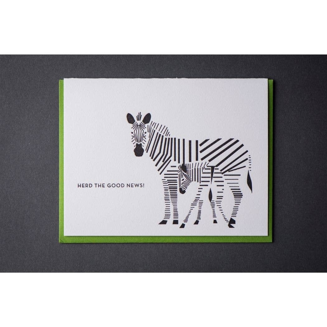 Zebra Modern Baby Card