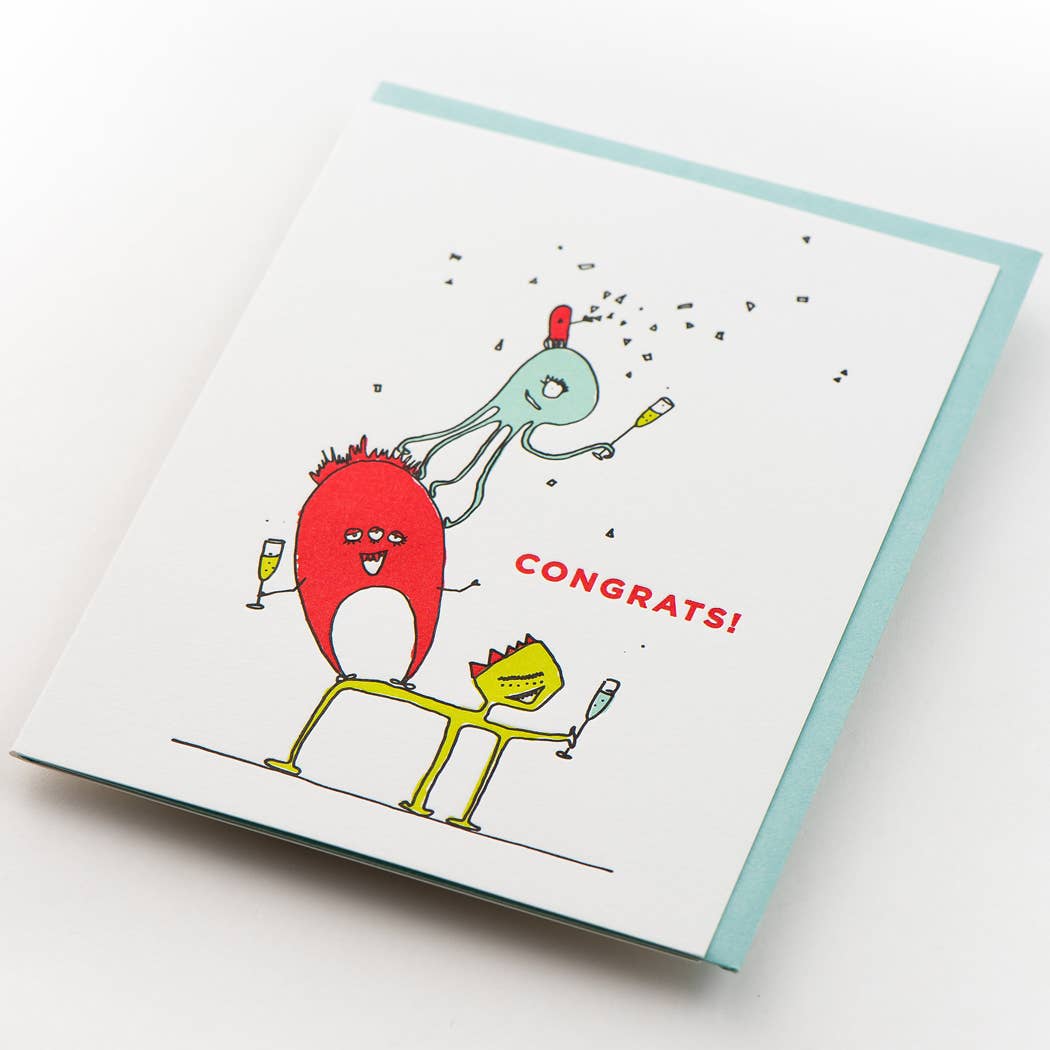 Congrats Monster Card
