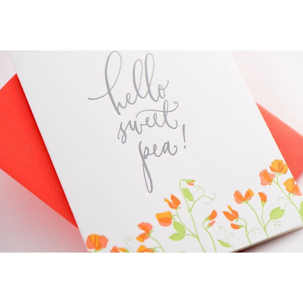 Hello Sweet Pea Card