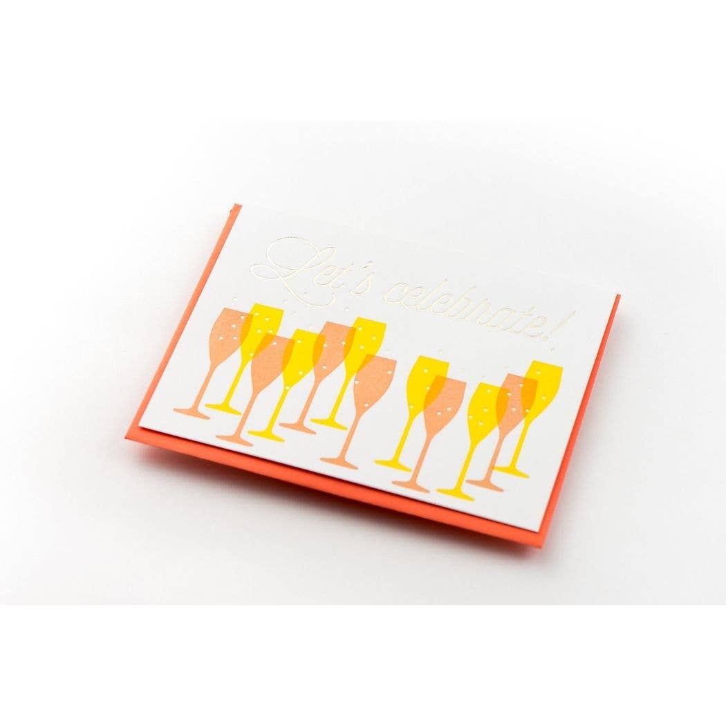 Congrats Champagne Modern Card