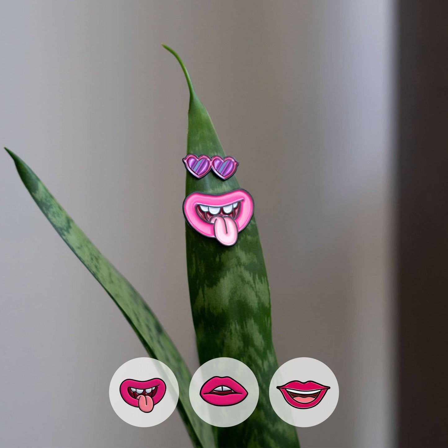 Lips 3-Pack -Plant Magnet