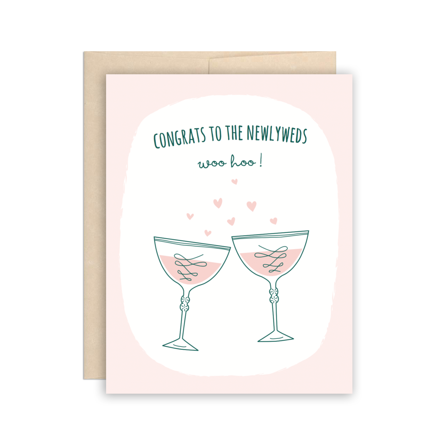 Woohoo Congratulations Champagne Wedding Card