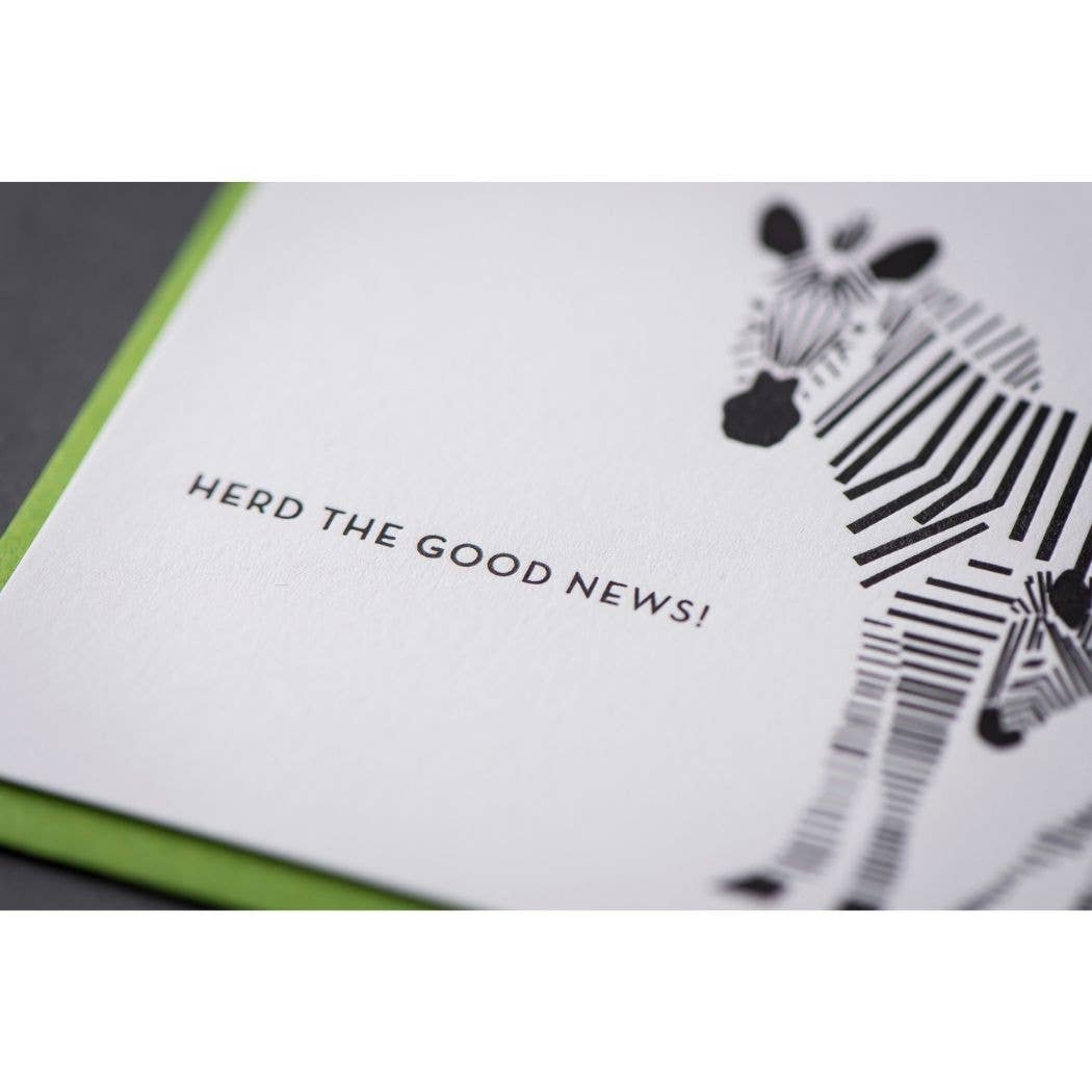 Zebra Modern Baby Card