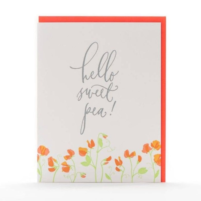 Hello Sweet Pea Card