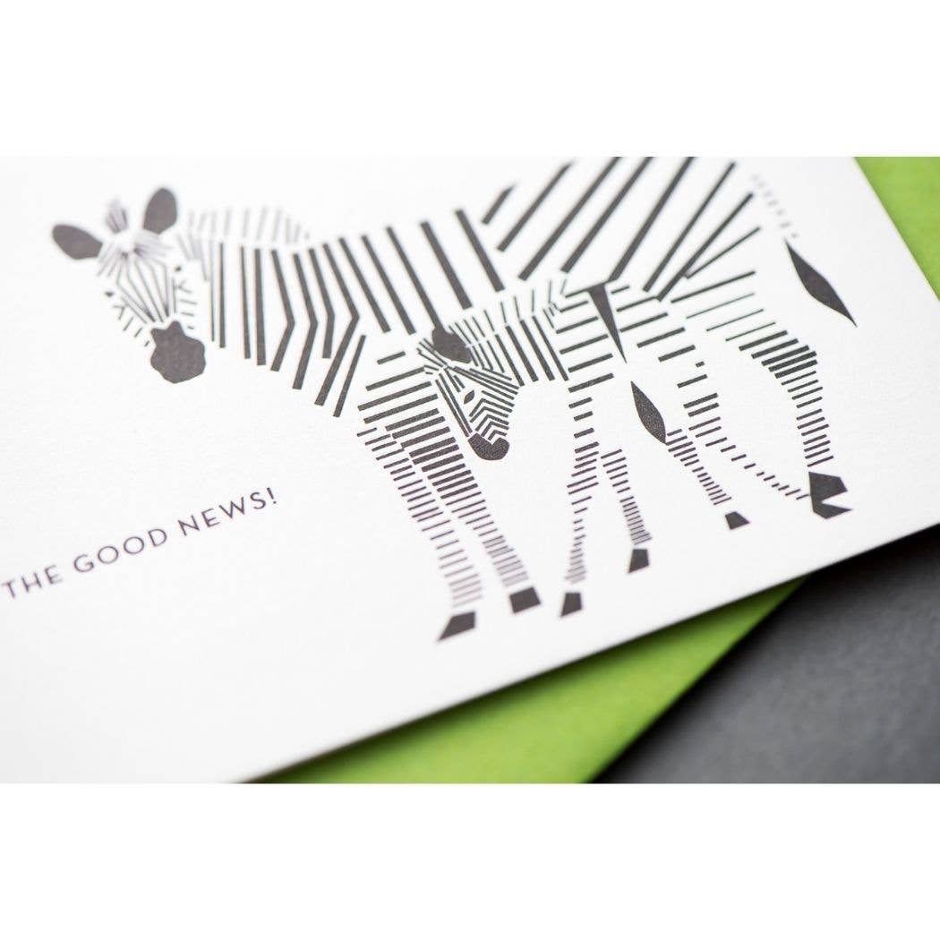 Zebra Modern Baby Card