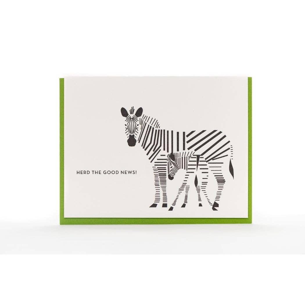 Zebra Modern Baby Card