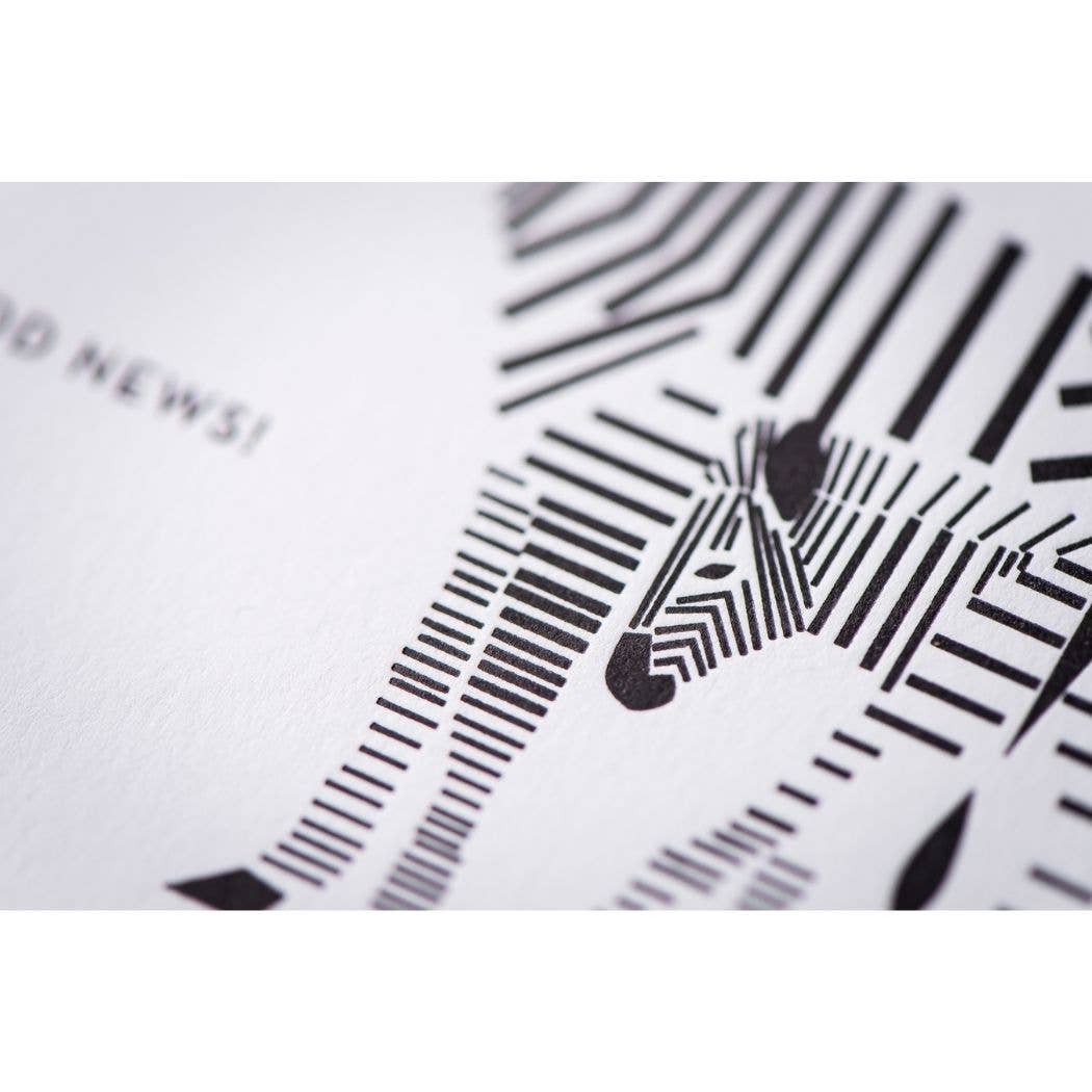 Zebra Modern Baby Card