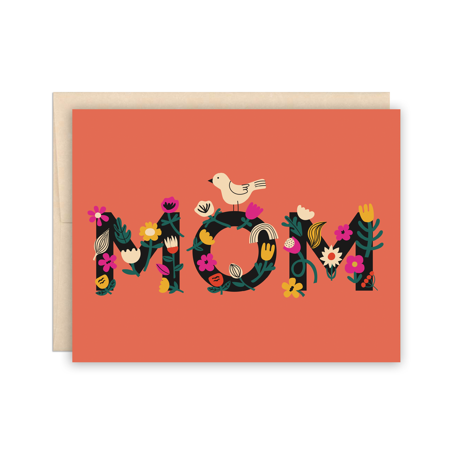 Bird Floral Mom Card