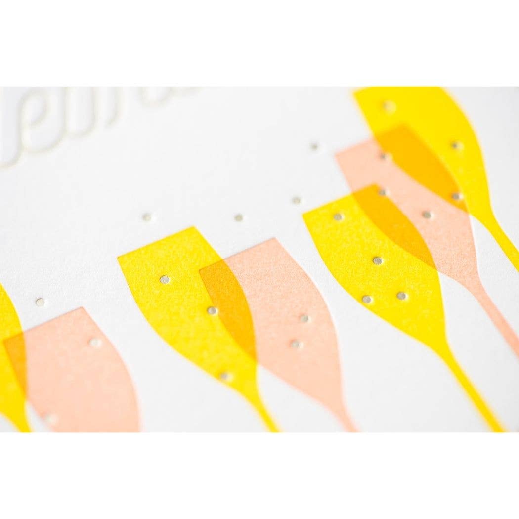 Congrats Champagne Modern Card