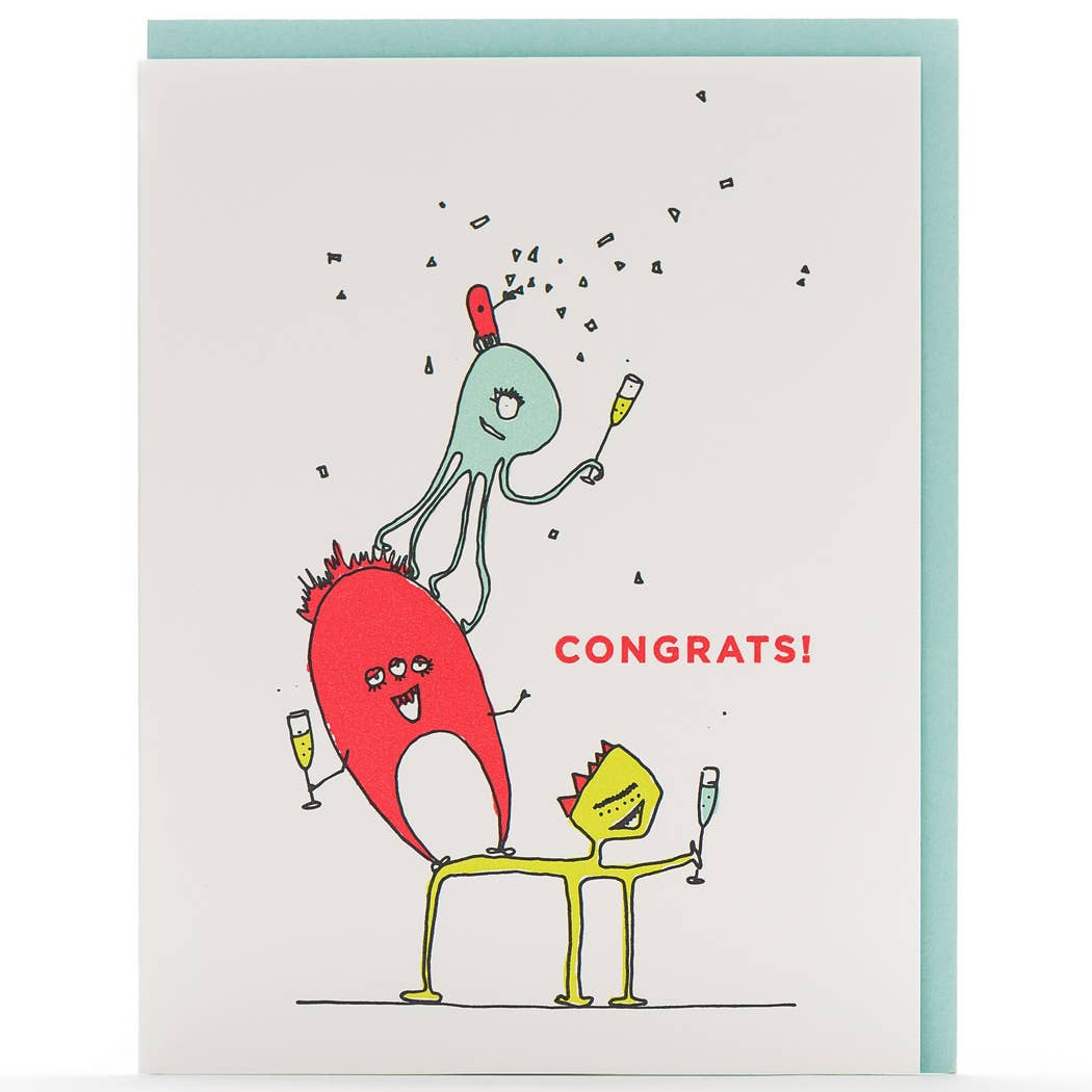 Congrats Monster Card