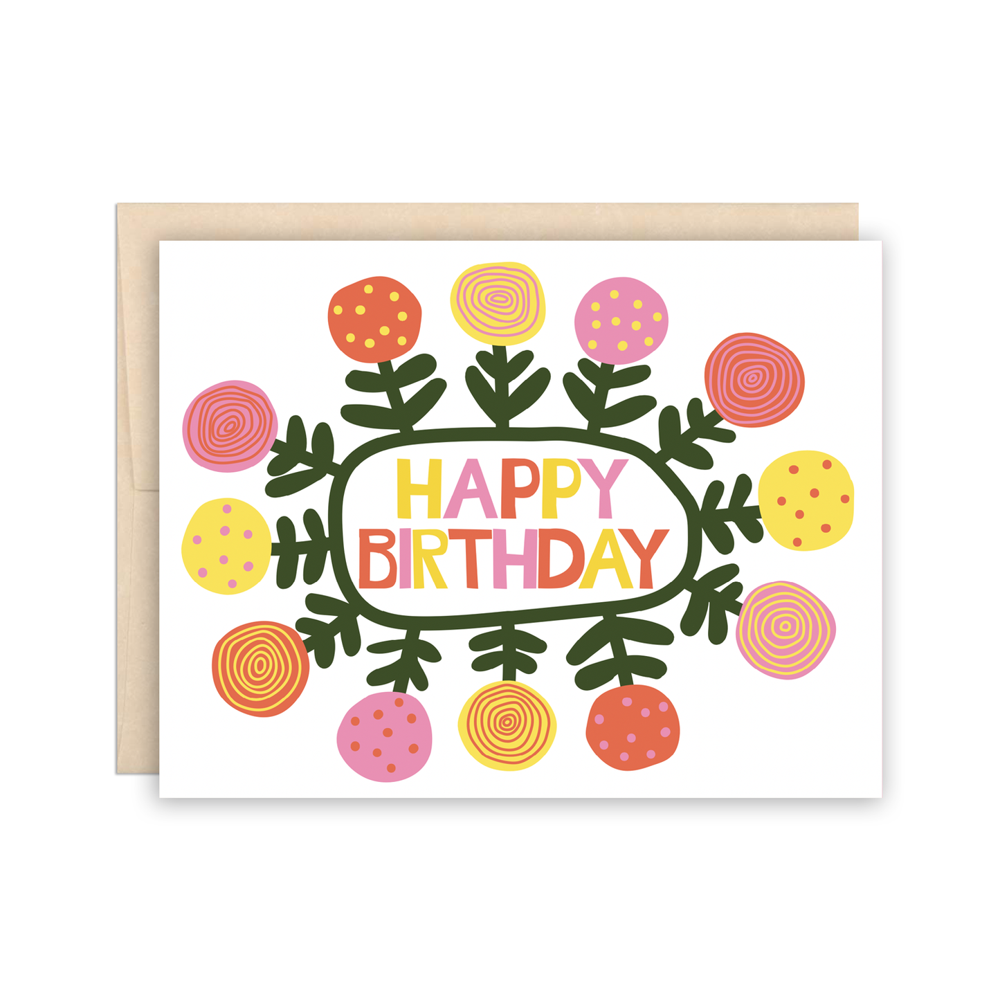 Happy Birthday Bright Pop Flower Garden Card