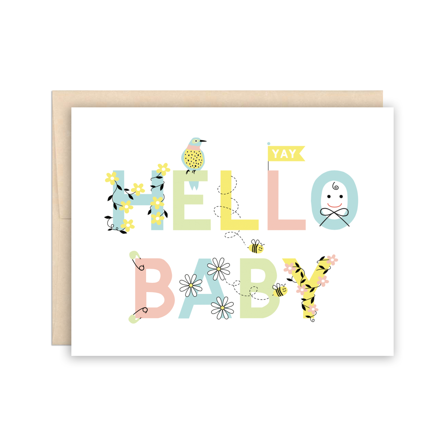 Hello Baby Congratulations New Baby Card