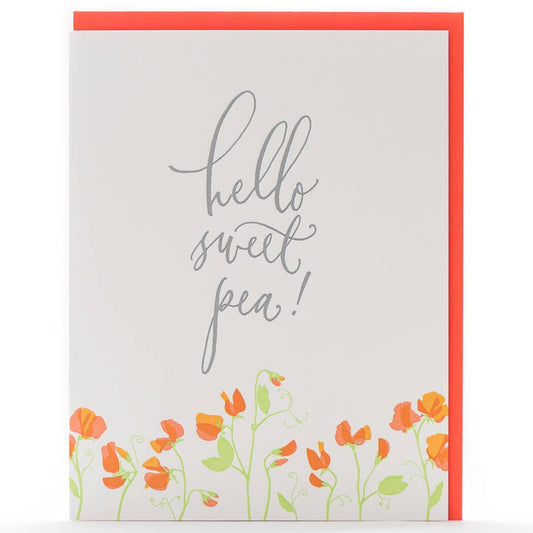 Hello Sweet Pea Card