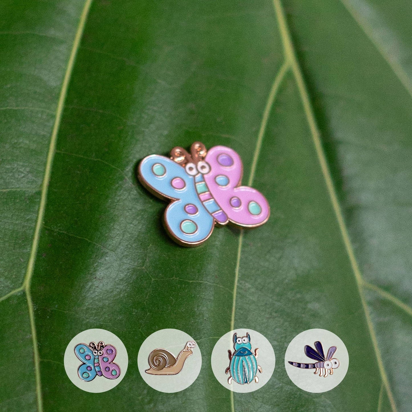 Insect Plant Magnets 4-pack