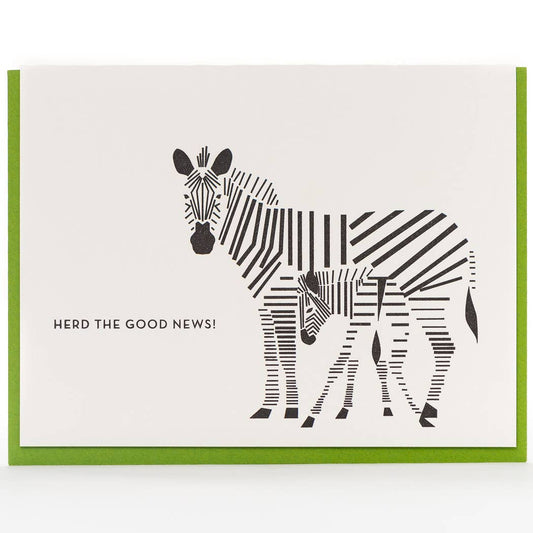 Zebra Modern Baby Card